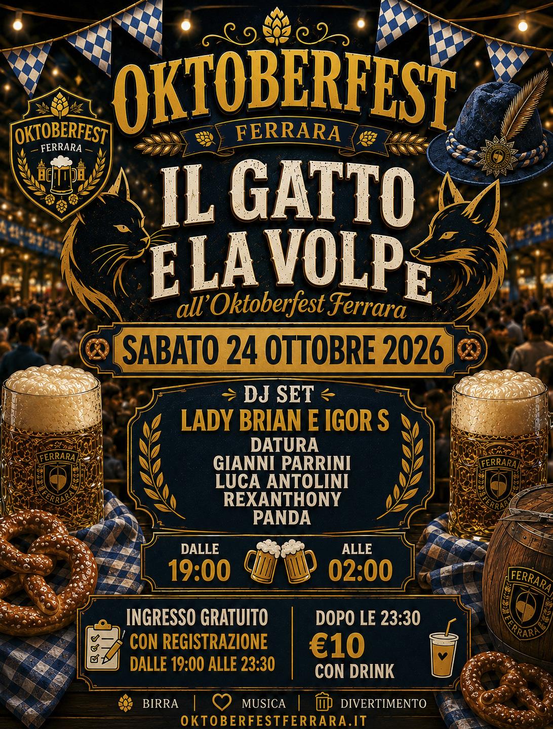 Il Gatto e La Volpe all Oktoberfest Ferrara